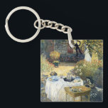 Das Mittagessen Claude Monet Schlüsselanhänger<br><div class="desc">Das Mittagessen. Claude Monet. Reproduktion berühmter Kunstbilder im öffentlichen Bereich.</div>