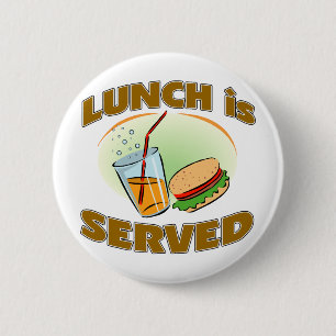 Das Mittagessen wird gedient Button