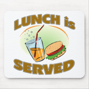 Das Mittagessen wird gedient Mousepad
