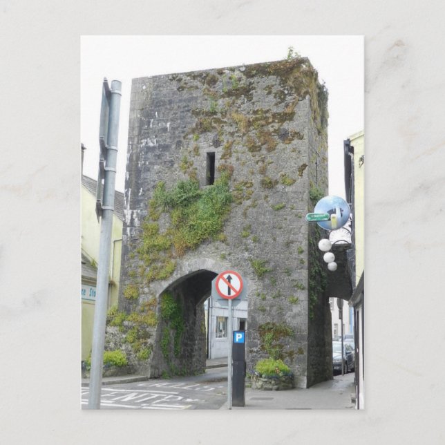 Das mittelalterliche Nordtor von Athen - Irland Postkarte (Vorderseite)
