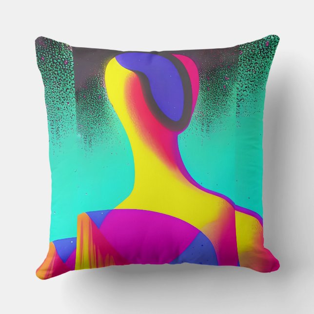 Das Modell Ken Gage Surrealismus Kissen (Rückseite)