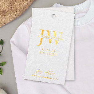 Das moderne Bekleidungspreis-Label Gold Foil Hang Geschenkanhänger