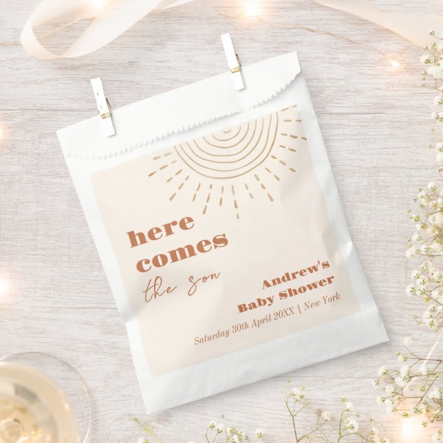 Das moderne Boho kommt hier zur Son Baby Dusche Geschenktütchen (Ausgeschnitten)