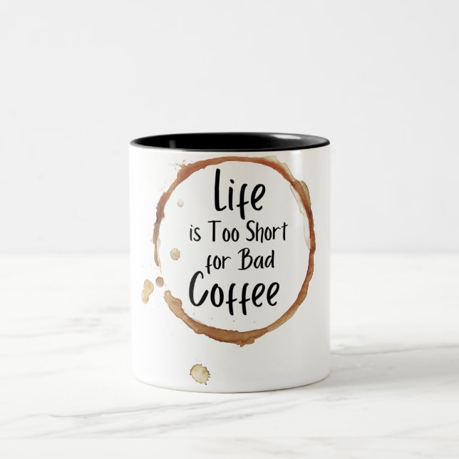 Das moderne Brown-Leben ist zu Kurz für schlechte  Zweifarbige Tasse (Mittel)