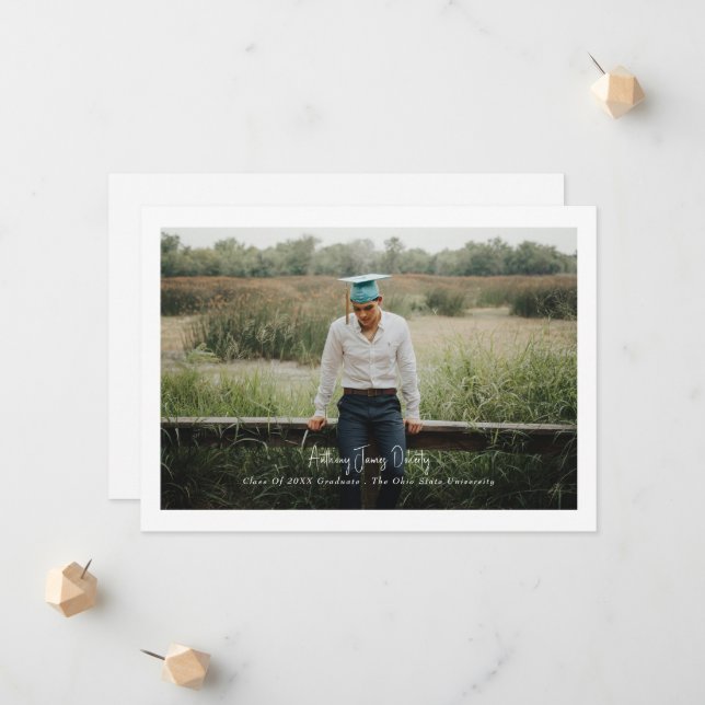 Das moderne Design des Fotos grenzt an Ankündigung (Vorderseite/Rückseite Beispiel)