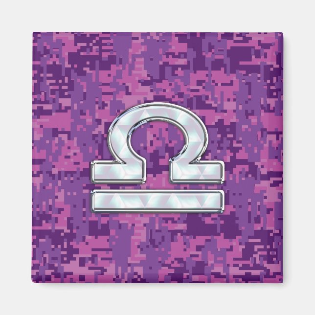 Das moderne Libra-Zodiac-Symbol auf der digitalen  Magnet (Vorne)