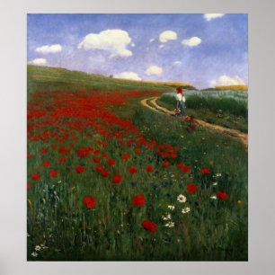 Das Mohnblumen-Feld Poster