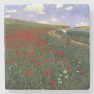 Das Mohnblumen-Feld Steinuntersetzer