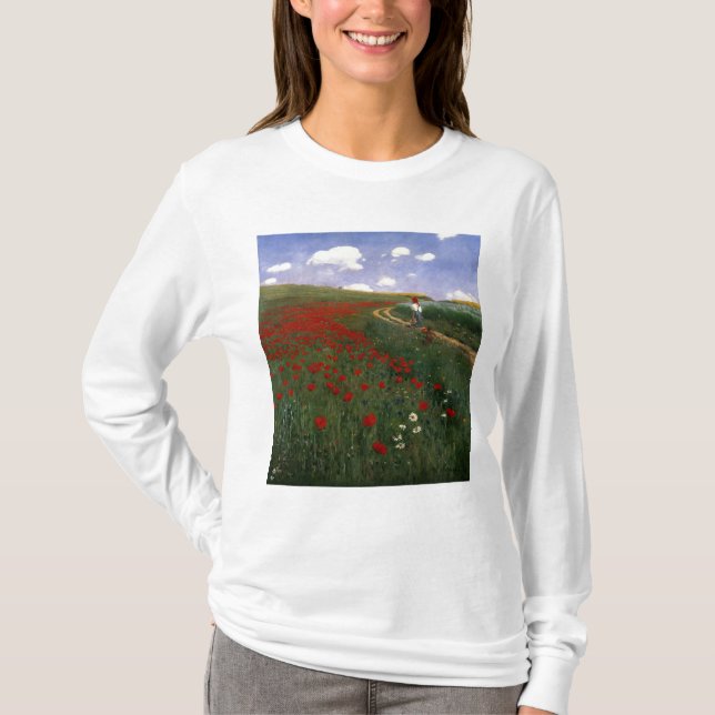 Das Mohnblumen-Feld T-Shirt (Vorderseite)
