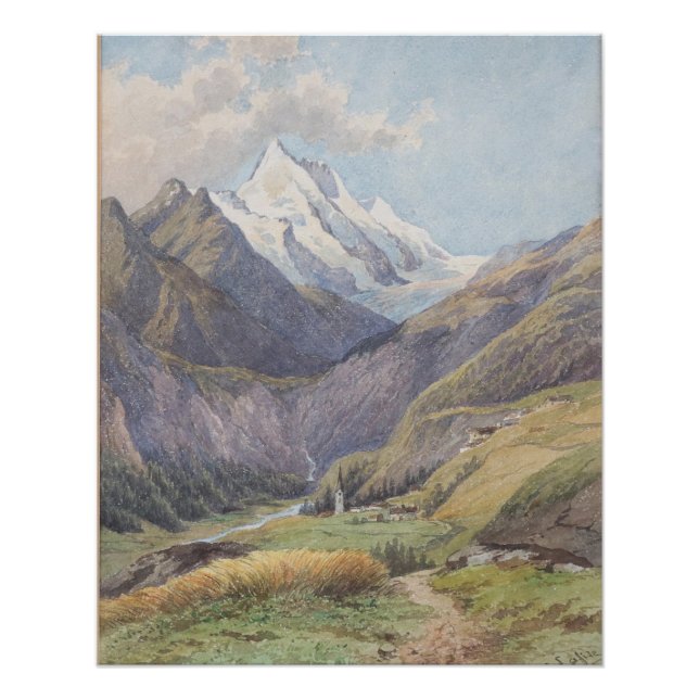 Das Mölltal mit dem Großglockner - Carl Lafite Poster (Vorderseite)