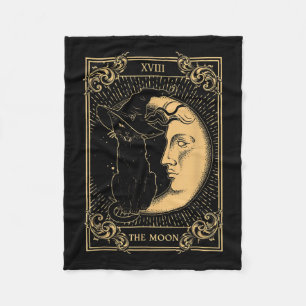 Das Mond-Tarot Xvii Inspirierte Black Cat Hexenhut Fleecedecke