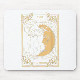 Das Mond-Tarot Xvii Inspirierte Black Cat Hexenhut Mousepad