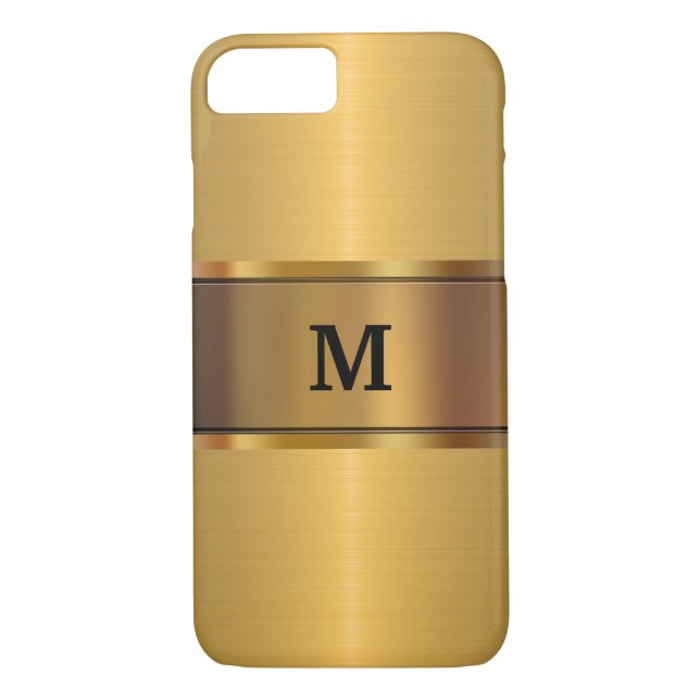Das Monogramm-Goldblick der Männer Case-Mate iPhone Hülle (Rückseite)