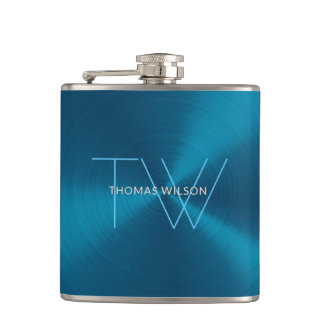 Das Monogramm-modernes Minimalistisches Flachmann