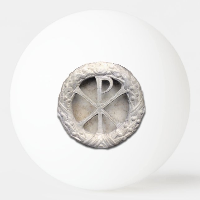 Das Monogramm von Christus Tischtennisball (Vorderseite)