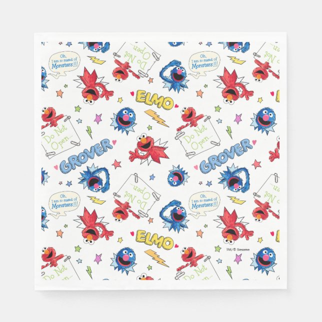 Das Monster am Ende dieses historischen Musters Serviette (Vorderseite)