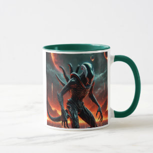 Das Monster kommt aus den Tiefen der Finsternis. Tasse