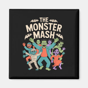 Das Monster Mash Halloween Party Niedlich Retro Magnet