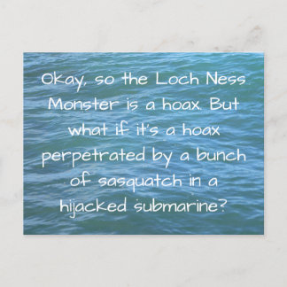 Das Monster von Loch Ness ist jetzt ein Scherz? Postkarte