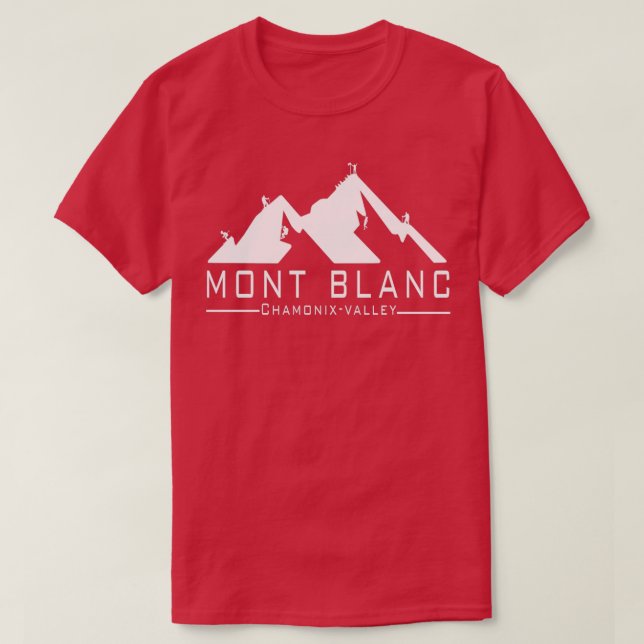 Das Mont-Blanc-Chamonix-Tal T-Shirt (Design vorne)