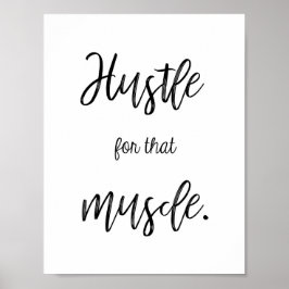 Das Motivationsdekor für Muskeln - Fitness Poster