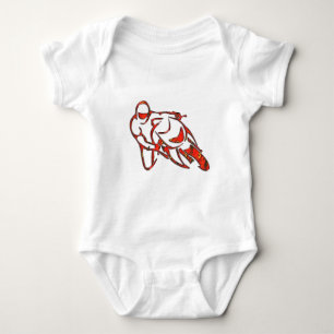 Das Motorrad-Logo, das in Kurven-Rot sich lehnt, Baby Strampler