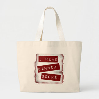 Das Motto "Bücher lesen verboten" Jumbo Stoffbeutel