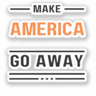 Das Motto der orangefarbenen Typografie, Amerika a Aufkleber