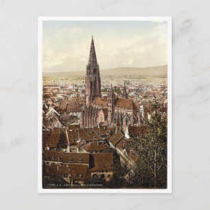 Das Münster, Freiburg, Baden, Deutschland prächtig Postkarte