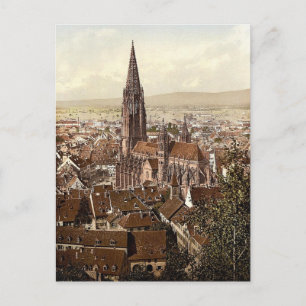 Das Münster, Freiburg, Baden, Deutschland prächtig Postkarte