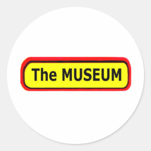 Das MUSEUM-Logo des MUSEUM Zazzle Runder Aufkleber
