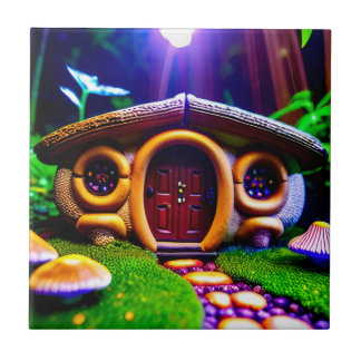 Das Mushroom House in Flinstone Fliese