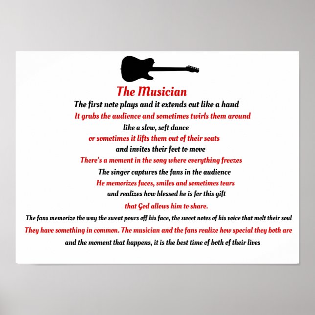Das musikische Gedicht Poster (Vorne)