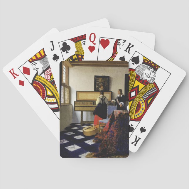 Das Musikunterricht von Johannes Vermeer Spielkarten (Rückseite)