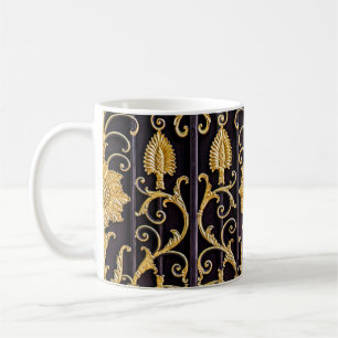 Das Muster an der metallischen Gate Kaffeetasse