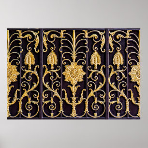 Das Muster an der metallischen Gate Poster