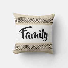Das Muster der Familie drucken Stilvolle Typografi Kissen