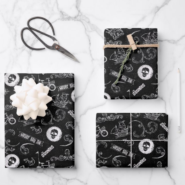 Das Muster der Goonies-Symbole Geschenkpapier Set (Vorderseite)