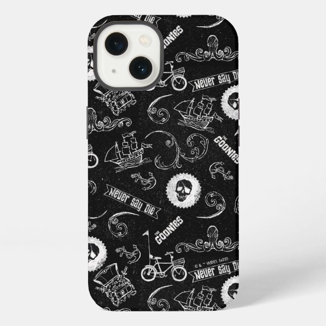 Das Muster der Goonies-Symbole iPhone Hülle (Rückseite)