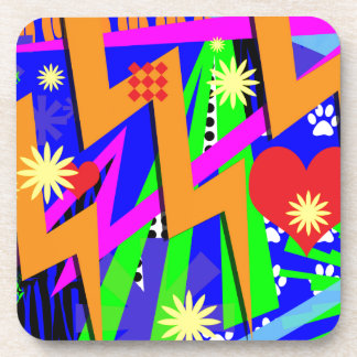 Das Muster der wilden 90er Jahre Untersetzer