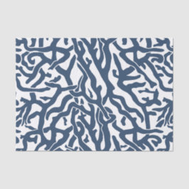 Das Muster des Korallenriffs für die blaue Marine Seidenpapier