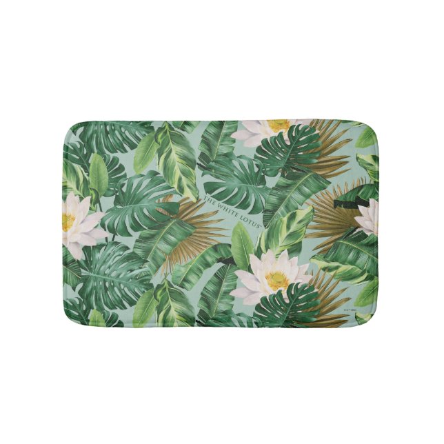 Das Muster des tropischen Lotus-Lotus Badematte (Vorderseite)