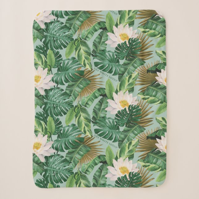 Das Muster des tropischen Lotus-Lotus Sherpadecke (Vorderseite)