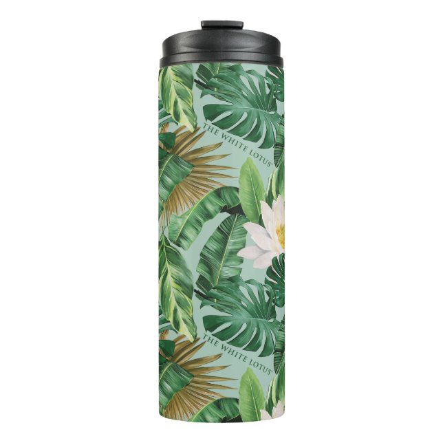 Das Muster des tropischen Lotus-Lotus Thermosbecher (Vorderseite)