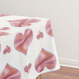 Das Muster des Valentinsgrußes mit Herzen. Tischdecke