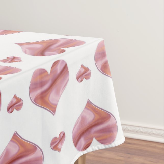 Das Muster des Valentinsgrußes mit Herzen. Tischdecke (Beispiel)