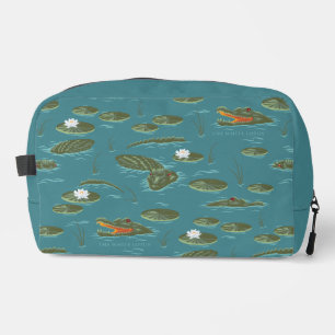 Das Muster des weißen Lotus Alligator Waschbeutel