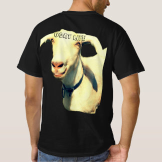 Das mutige Grafik-T-Shirt mit Ziege und Spruch auf T-Shirt