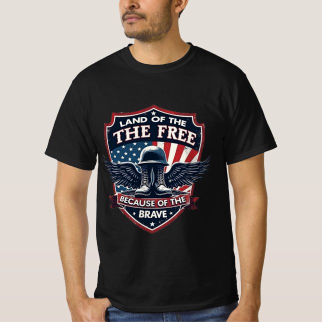 das mutige Vintage Militär T-Shirt (Vorderseite)