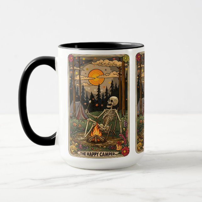Das Mystische Holz und das glückliche Camper-Tarot Tasse (Links)